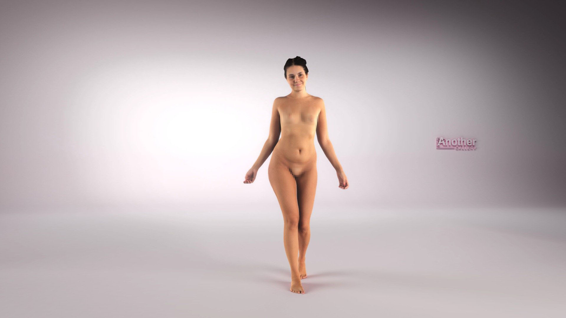 Elt123 delicate walking nude in the photostudio