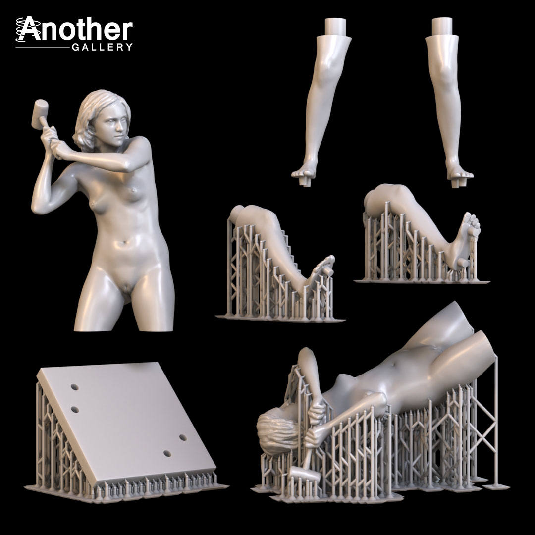 female figurine parts for 3D print